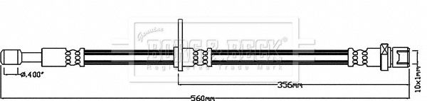 BORG & BECK Тормозной шланг BBH8220